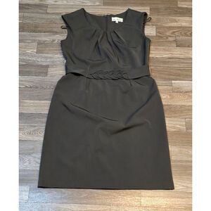 Women's Olivia Matthews Dark Gray Sleeveless Dress with Braided Belt Size‎ 12